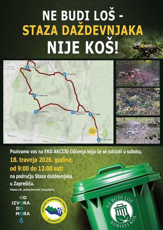 Ne budi loš – Staza daždevnjaka nije koš!
